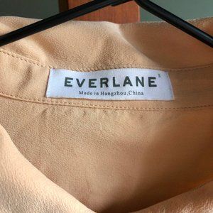 Everlane washed silk round collar button down